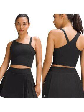 NEW Lululemon Everlux Asymmetrical One Shoulder Sports Bra Black Size: 6
